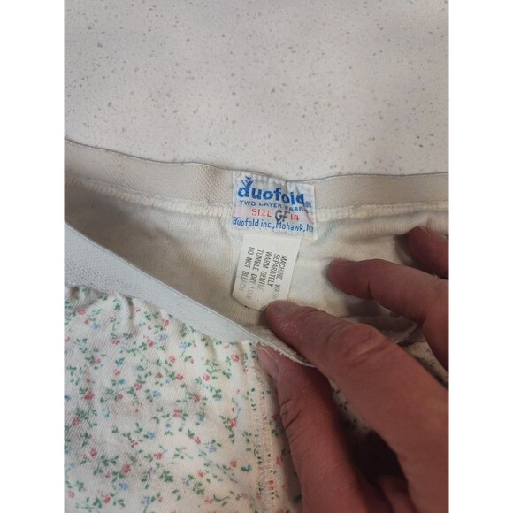 Duofold Women’s Wool Blend Floral USA 2-layer Top 12 Bottom 14 SMALL Torn Anke - Picture 3 of 11